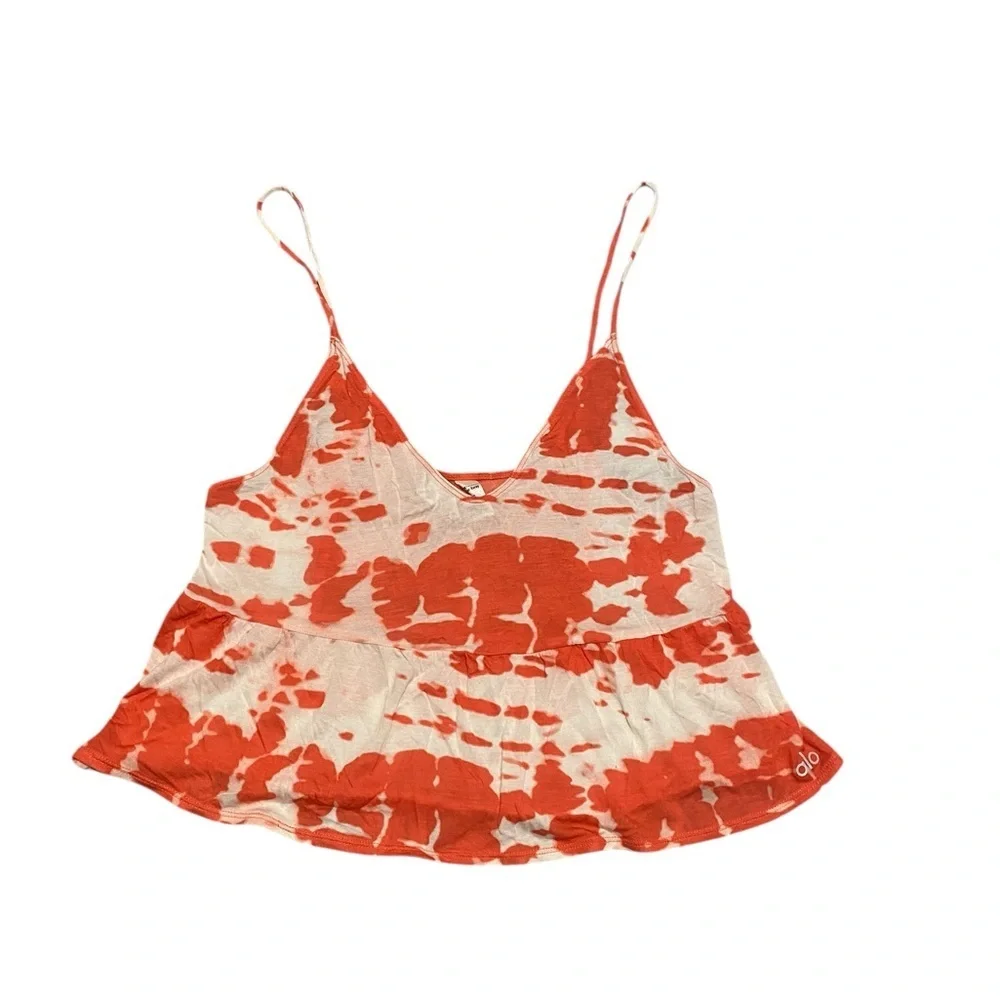 Alo yoga flutter tie Dye tank sun baked